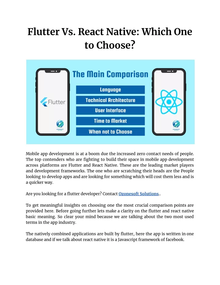 flutter vs react native which one to choose