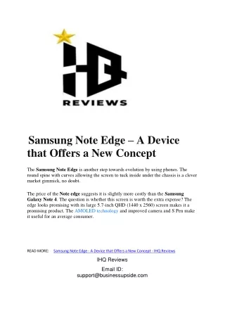 samsung note edge a device that offers