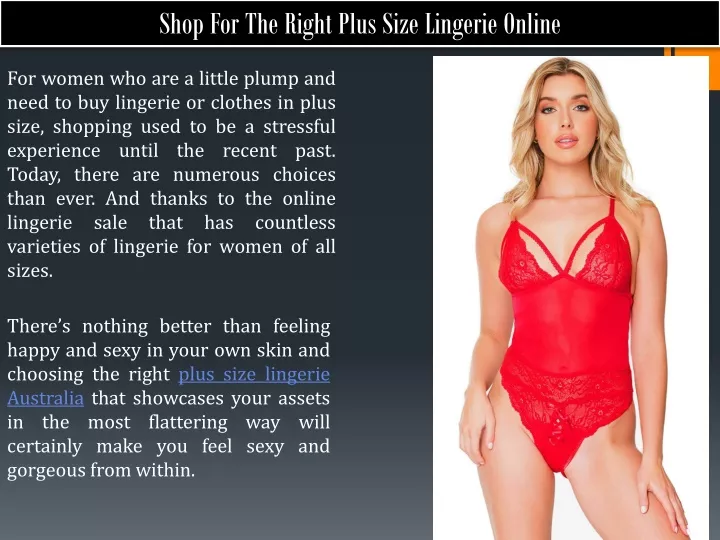shop for the right plus size lingerie online