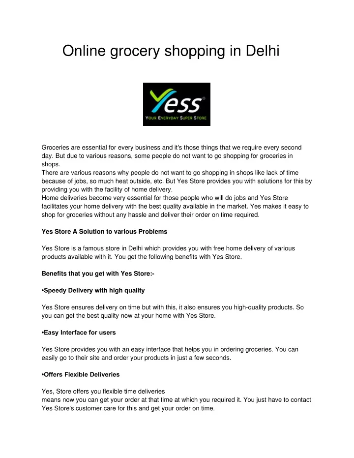 online grocery shopping in delhi