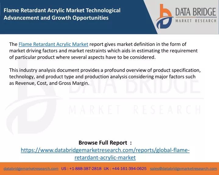 flame retardant acrylic market technological