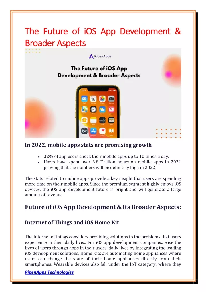 the the future of ios app development future