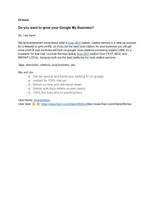 I will create best canada citations for local business