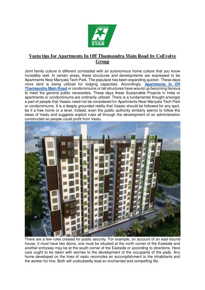 vastu tips for apartments in off thanisandra main