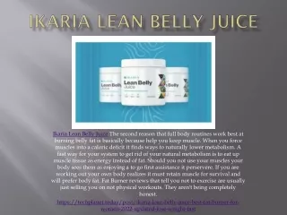 ikaria lean belly juice the second reason that