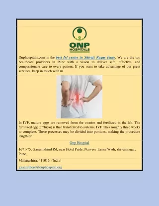 Best Ivf Center In Shivaji Nagar Pune | Onphospitals.com