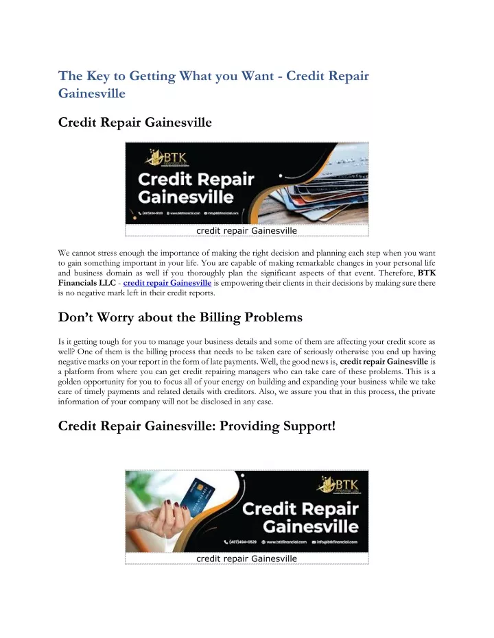 the key to getting what you want credit repair