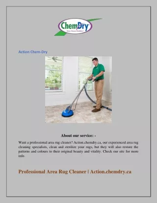 Professional Area Rug Cleaner  Action.chemdry.ca