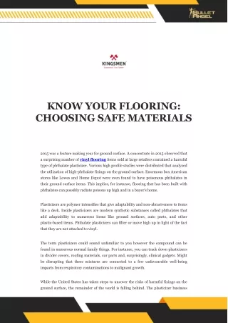 know your flooring choosing safe materials
