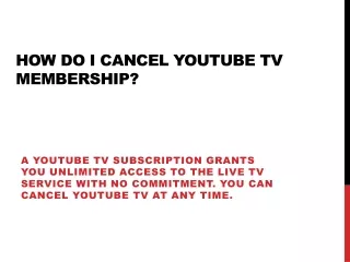 how do i cancel youtube tv membership