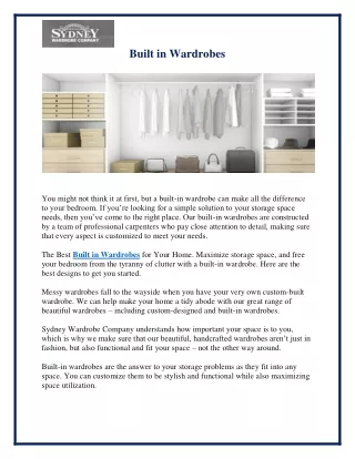 built in wardrobes
