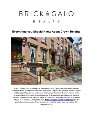 Everything you should know about Crown Heights