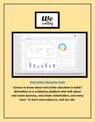 Real Estate Education India | Werealtors.in