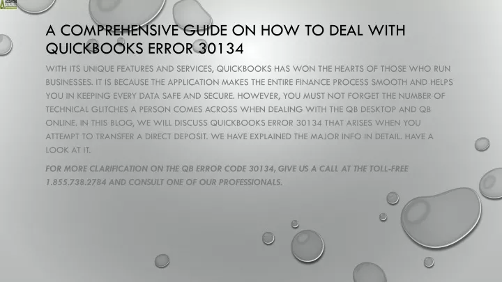 a comprehensive guide on how to deal with quickbooks error 30134