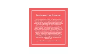 Employment Law Edmonton