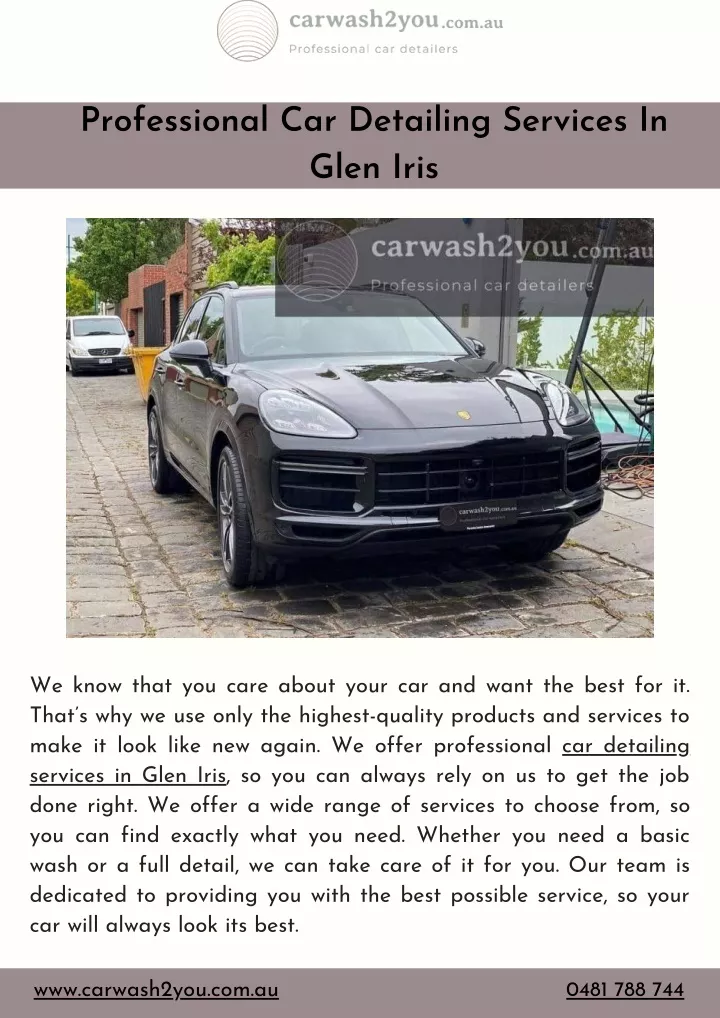 professional car detailing services in glen iris