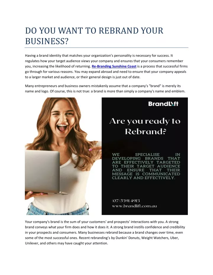 do you want to rebrand your business