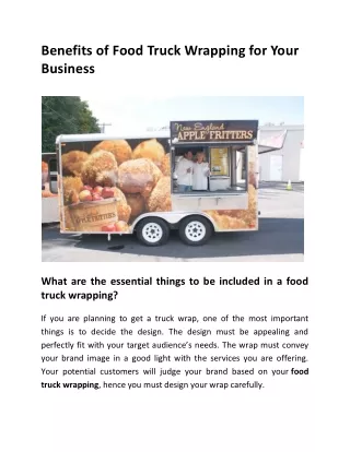 Food truck wrapping