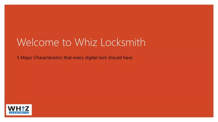 welcome to whiz locksmith