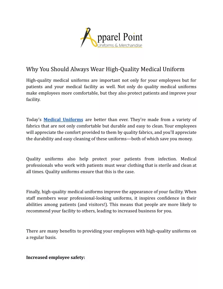 why you should always wear high quality medical