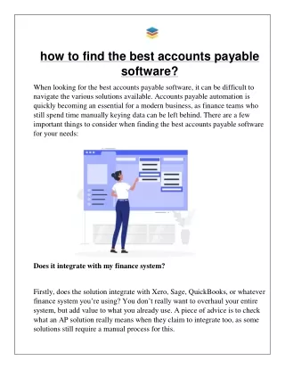how to find the best accounts payable software