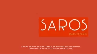 European Dining in the Heart of Moonee Ponds