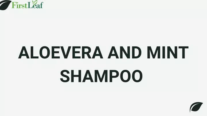 aloevera and mint shampoo