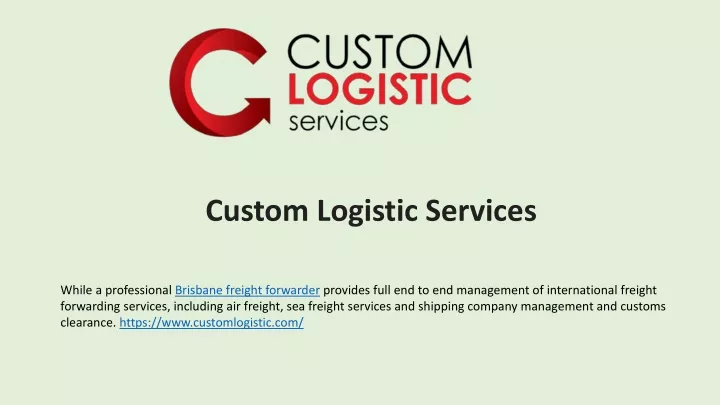 custom logistic services