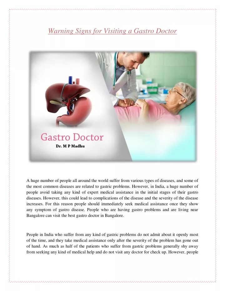 warning signs for visiting a gastro doctor