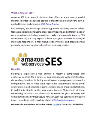 What is Amazon SES - Visualpath