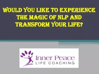 NLP Certification in India - Inner Peace Life Coaching