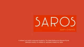 Cocktail Drinks & Bar in Moonee Ponds | Saros Bar & Dining