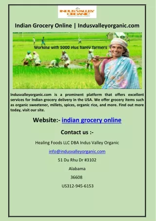 Indian Grocery Online | Indusvalleyorganic.com