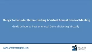 Things To Consider Before Hosting A Virtual Annual General Meeting