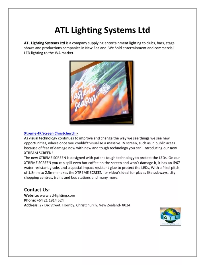 atl lighting systems ltd