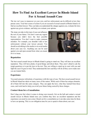 how to find an excellent lawyer in rhode island