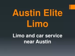 austin elite limo