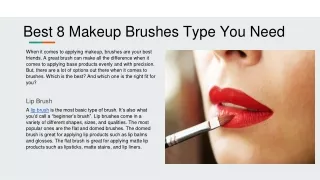 best 8 makeup brushes type you need
