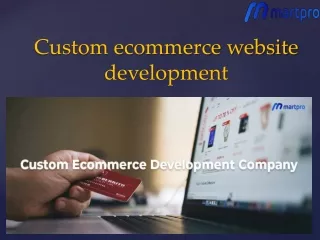 custom ecommerce website development