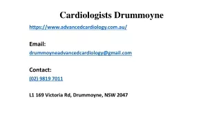 The Consultation By The Cardiologists Drummoyne Is Carried Out