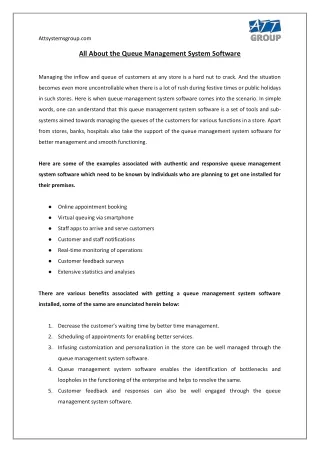 All About the Queue Management System Software