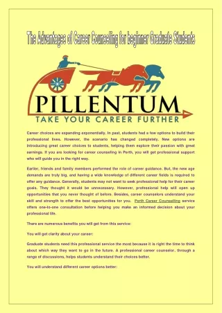 The Advantages of Career Counseling for beginner Graduate Students
