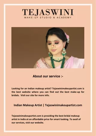 Indian Makeup Artist | Tejaswinimakeupartist.com