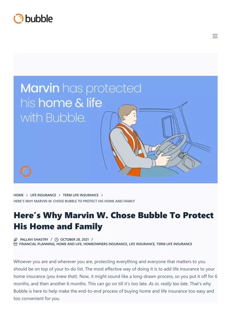 home here s why marvin w chose bubble to protect