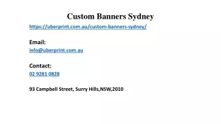 Custom Banners Sydney and Types of Banners