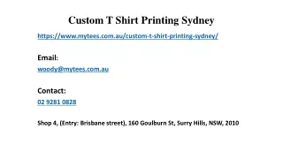 Printing Custom T Shirt Printing Sydney | My Tees