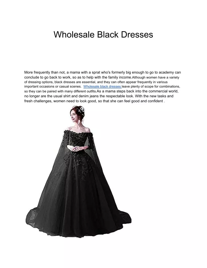 wholesale black dresses