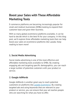 boost your sales with these affordable marketing