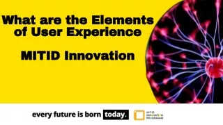 what are the elements of user experience mitid