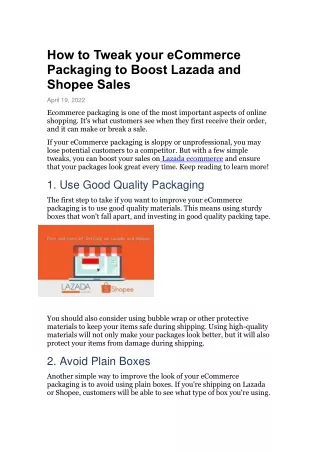 how to tweak your ecommerce packaging to boost